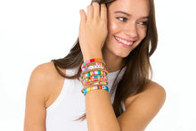 Load image into Gallery viewer, Neon Rainbow Vertical Tile Bracelet - Indie Indie Bang! Bang!