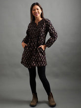 Load image into Gallery viewer, Victoria Black Blossom Tunic Dress - Indie Indie Bang! Bang!