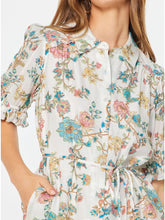 Load image into Gallery viewer, Floral Printed Short Sleeve Button Down Dress with Belt - Indie Indie Bang! Bang!