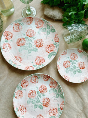 Porcelain Dinnerware Caudett Salad Plate - Roses - Indie Indie Bang! Bang!