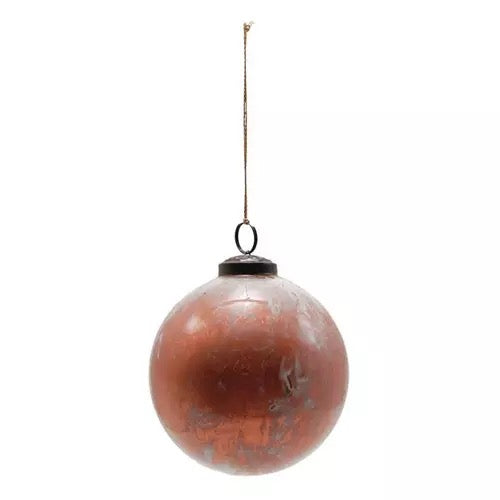 Marbled Glass Ball Ornament
