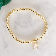 Load image into Gallery viewer, Silver Stretch Bracelet with CZ Star Charm