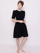 Load image into Gallery viewer, Inez Black Bubble Sleeve Dress - Indie Indie Bang! Bang!