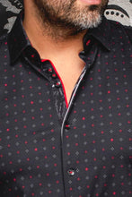 Load image into Gallery viewer, Au Noir | Clyde Black Red Dress Shirt