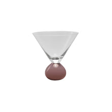 Load image into Gallery viewer, Martini Glass With Pink Electroplated Ball Stem - Indie Indie Bang! Bang!