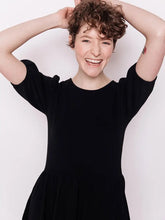 Load image into Gallery viewer, Inez Black Bubble Sleeve Dress - Indie Indie Bang! Bang!