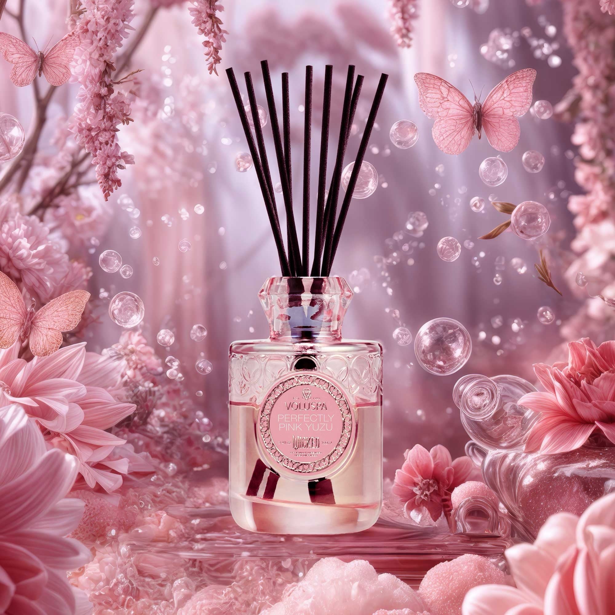 Voluspa Wicked Edition Perfect Pink Yuzu Reed Diffuser - Thumbnail 4