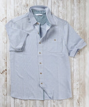 Load image into Gallery viewer, Stripe Waffle Button Down Short Sleeve Shirt - Indie Indie Bang! Bang!