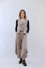 Load image into Gallery viewer, Cotton Multi Button Vest In Sand - Indie Indie Bang! Bang!
