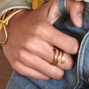 Coiled Wrap Ring in Gold - Indie Indie Bang! Bang!