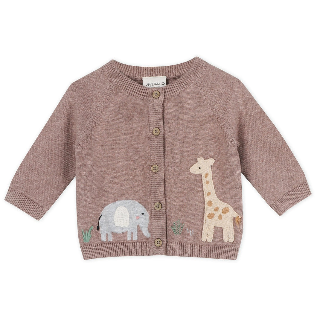 Giraffe Elephant Baby Cardigan