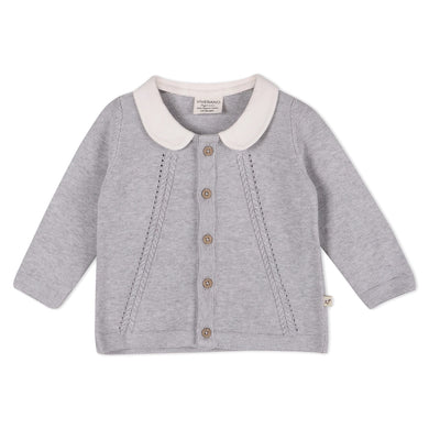 Peter Pan Cable Knit Baby Cardigan Sweater