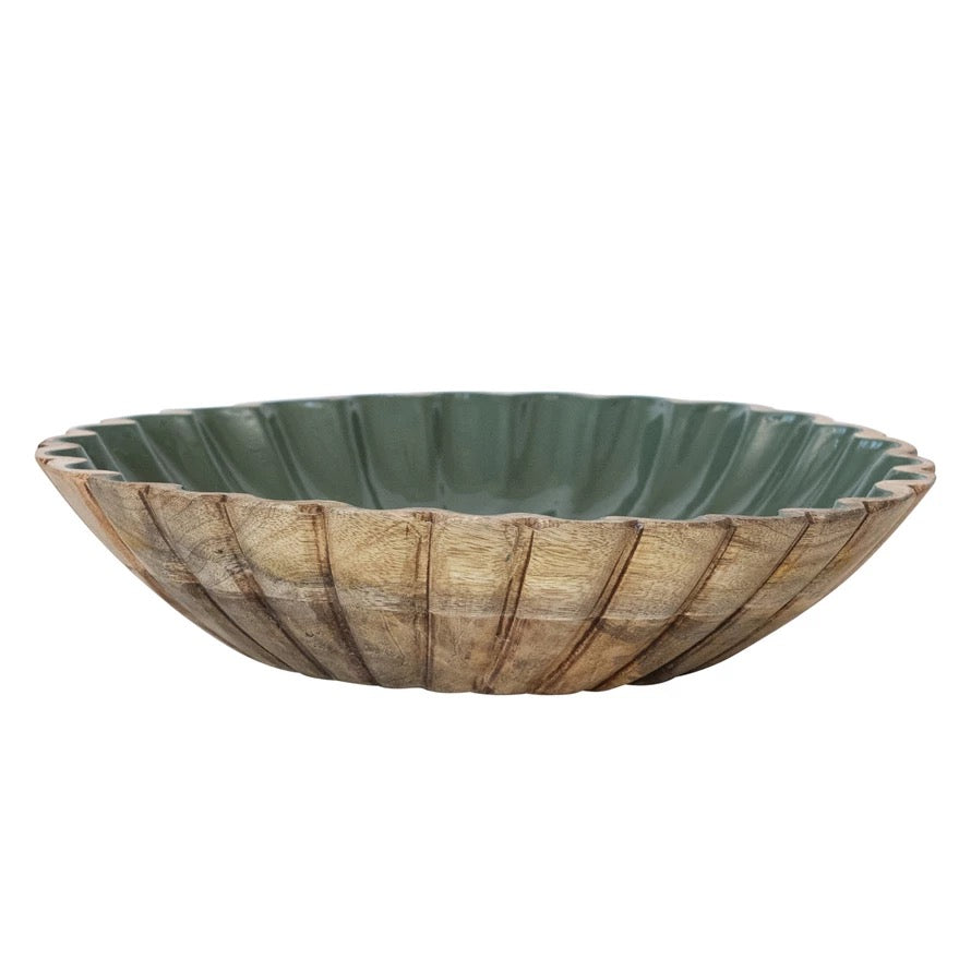 Wood Scalloped Bowl - Thumbnail 4