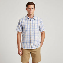 Load image into Gallery viewer, Blu Plaid SeeSucker Shirt With Two Pocket - Indie Indie Bang! Bang!