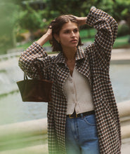 Load image into Gallery viewer, Hayes Houndstooth Trench Coat - Indie Indie Bang! Bang!