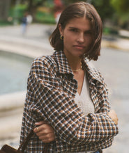 Load image into Gallery viewer, Hayes Houndstooth Trench Coat - Indie Indie Bang! Bang!