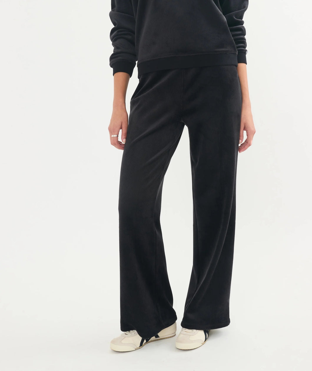 Velour Corduroy Wide Leg Pant