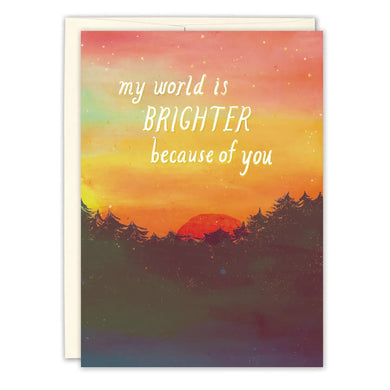 My World Is Brighter Happy Birthday Card - Indie Indie Bang! Bang!