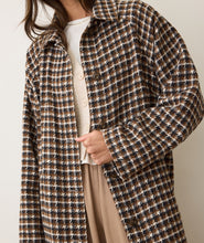 Load image into Gallery viewer, Hayes Houndstooth Trench Coat - Indie Indie Bang! Bang!