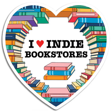 I Heart Indie Bookstores Sticker - Indie Indie Bang! Bang!