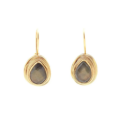 Wire Wrap Teardrop Earrings - Indie Indie Bang! Bang!