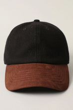 Load image into Gallery viewer, Wool Blend Baseball Cap w Suede Visor Hat - Indie Indie Bang! Bang!