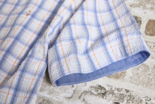 Load image into Gallery viewer, Blu Plaid SeeSucker Shirt With Two Pocket - Indie Indie Bang! Bang!