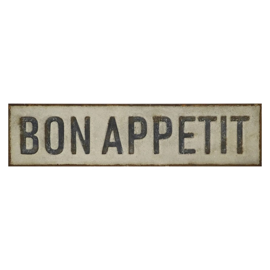 Bon Appetit Metal Wall Décor Sign - Indie Indie Bang! Bang!