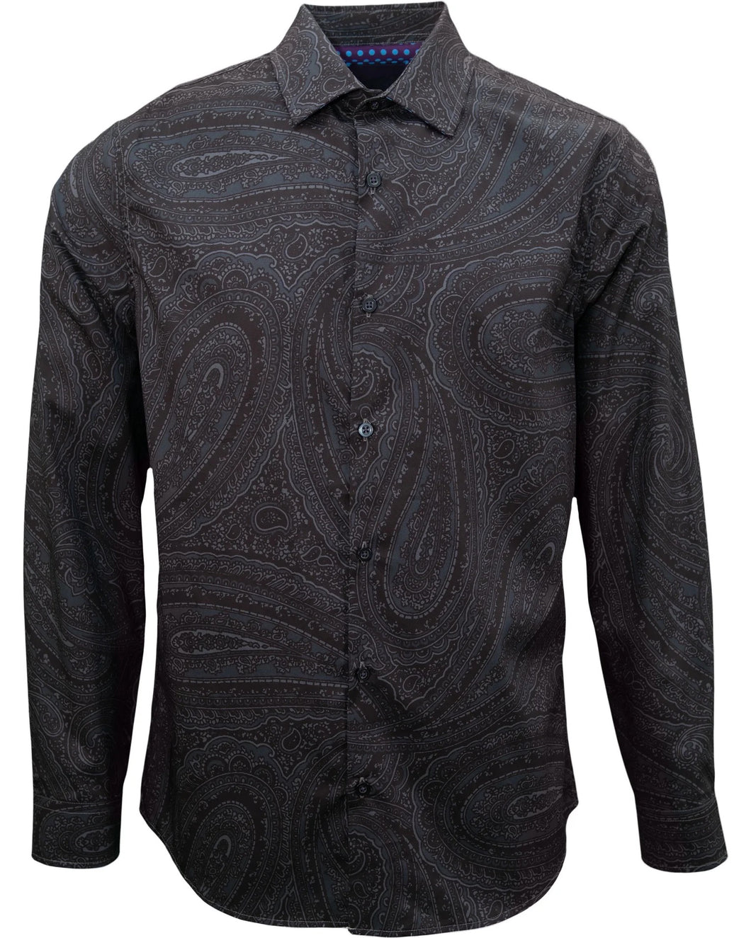 NORMAN CASERTA PAISLEY SHIRT - BLACK - Indie Indie Bang! Bang!