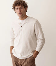 Load image into Gallery viewer, Marine Layer | Luxe Jersey Henley - Oatmeal Heather