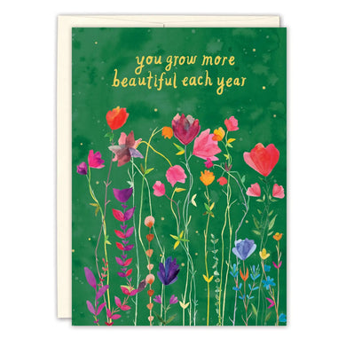 You Grow More Beautiful Each Year Birthday Card - Indie Indie Bang! Bang!