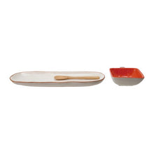 Load image into Gallery viewer, Halloween Stoneware Tray and Dish w/Bamboo Spoon - Indie Indie Bang! Bang!