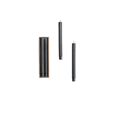 Unscented Faceted Taper Candles- Set of 2 - Indie Indie Bang! Bang!