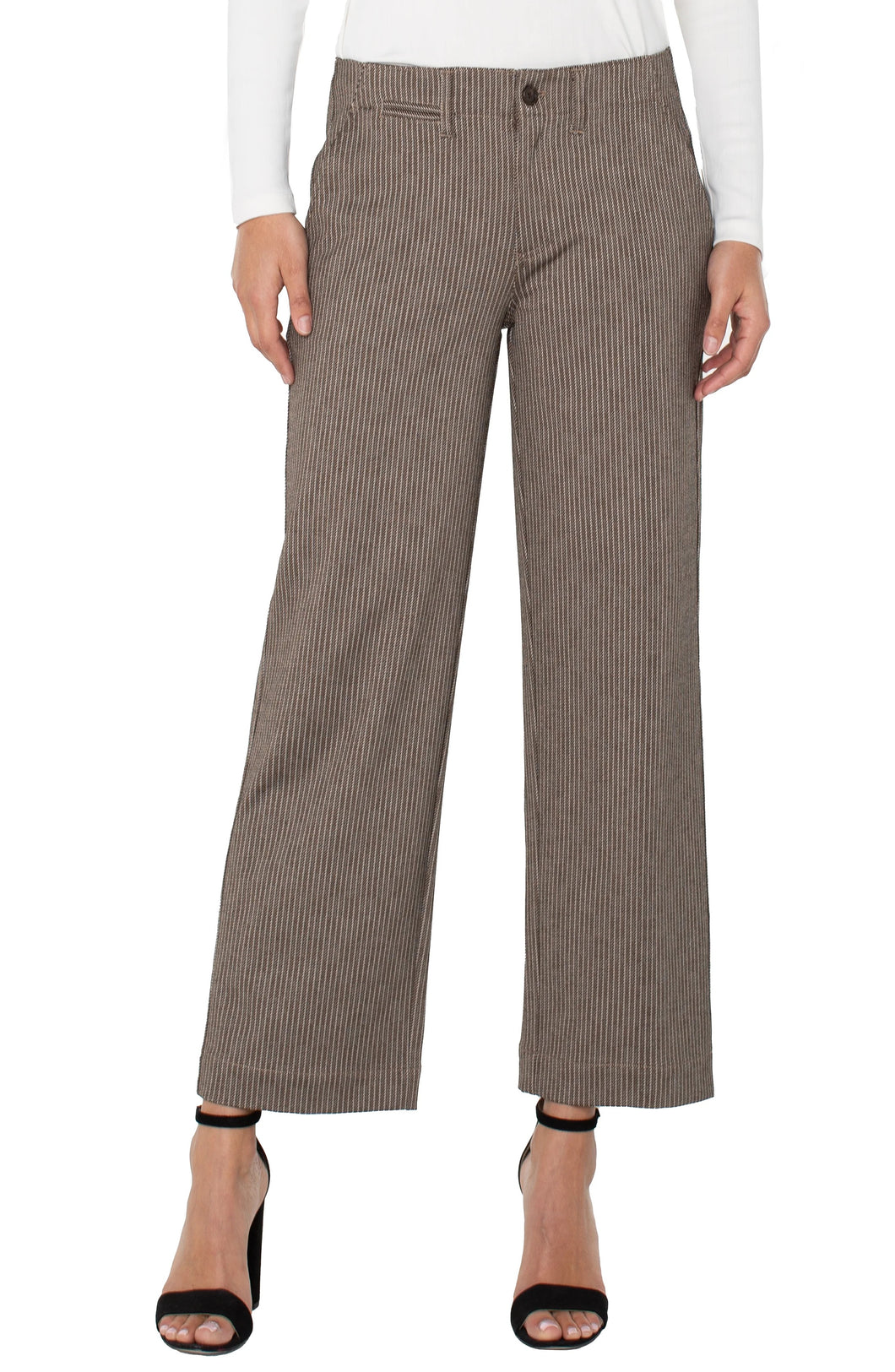 Camel Sand Stripe Wide Leg Trouser - Indie Indie Bang! Bang!
