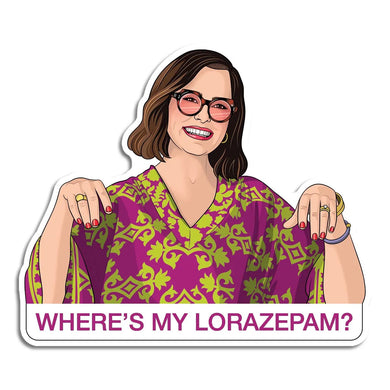 Where's My Lorazepam? Victoria White Lotus Sticker - Indie Indie Bang! Bang!