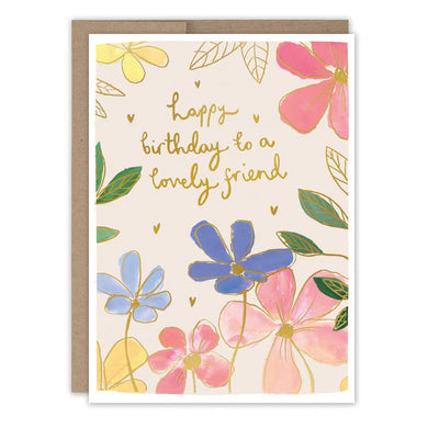 Happy Birthday To A Lovely Friend Card - Indie Indie Bang! Bang!
