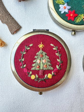 Load image into Gallery viewer, Christmas Embroidered Compact Mirrors