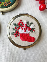 Load image into Gallery viewer, Christmas Embroidered Compact Mirrors