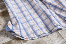 Load image into Gallery viewer, Blu Plaid SeeSucker Shirt With Two Pocket - Indie Indie Bang! Bang!