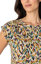 Load image into Gallery viewer, Shoulder Pleat Boat Neck Animal Print Knit Top - Indie Indie Bang! Bang!