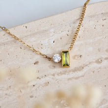 Load image into Gallery viewer, Mesa Olive Zircon 18k Gold Necklace - Indie Indie Bang! Bang!
