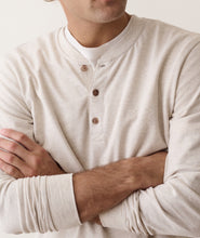 Load image into Gallery viewer, Marine Layer | Luxe Jersey Henley - Oatmeal Heather