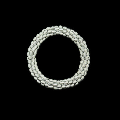 Woven Silver Beads Bracelet - Indie Indie Bang! Bang!