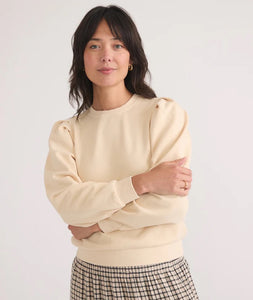 Enya Puff Sleeve Sweatshirt - Antique White - Indie Indie Bang! Bang!