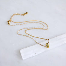 Load image into Gallery viewer, Mesa Olive Zircon 18k Gold Necklace - Indie Indie Bang! Bang!