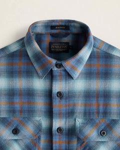 Burnside Flannel Navy/Aqua