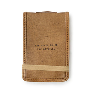 The Devil is in the Details Mini Leather Journal - Indie Indie Bang! Bang!