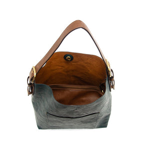 Vivid Deep Teal Hobo Bag