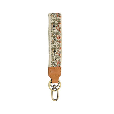 Autumnal Floral Vines Wristlet Keychain