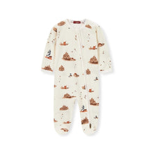 Load image into Gallery viewer, Sandcastle Bamboo Zipper Footed Romper - Indie Indie Bang! Bang!